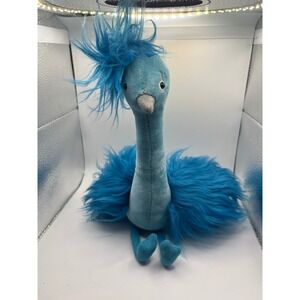 Jellycat Turquoise Feathered Bird Plush Toy Fluffy Funky Fun Stuffed Animal